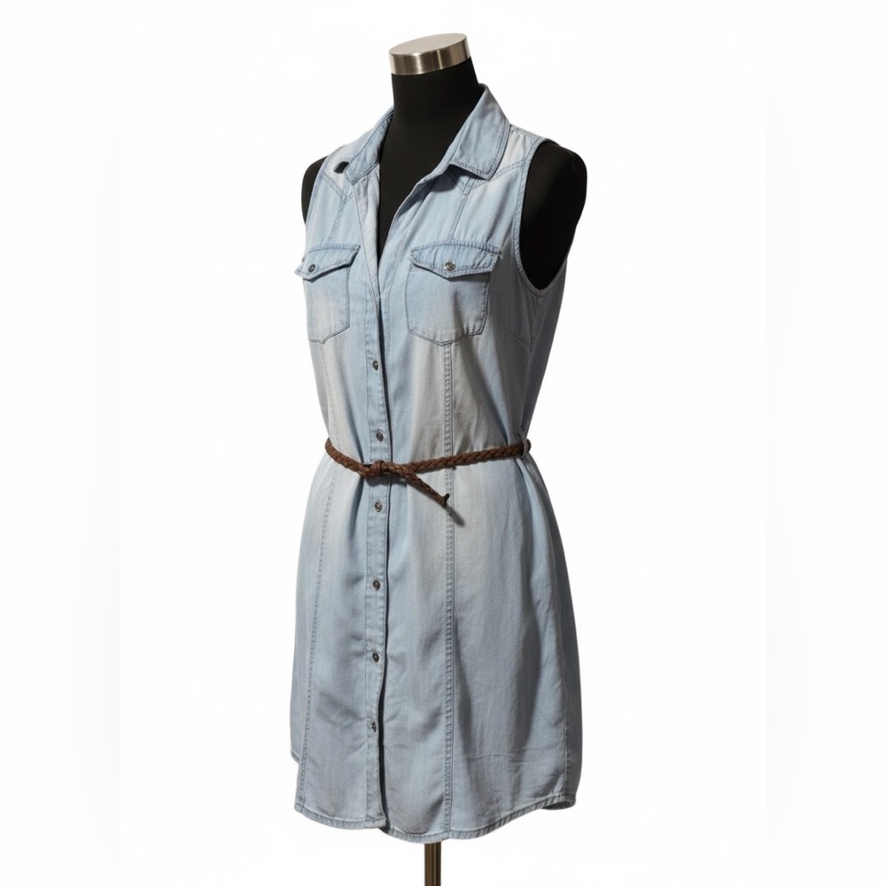 Ashley By 26 International Light Blue Denim Dress size large
